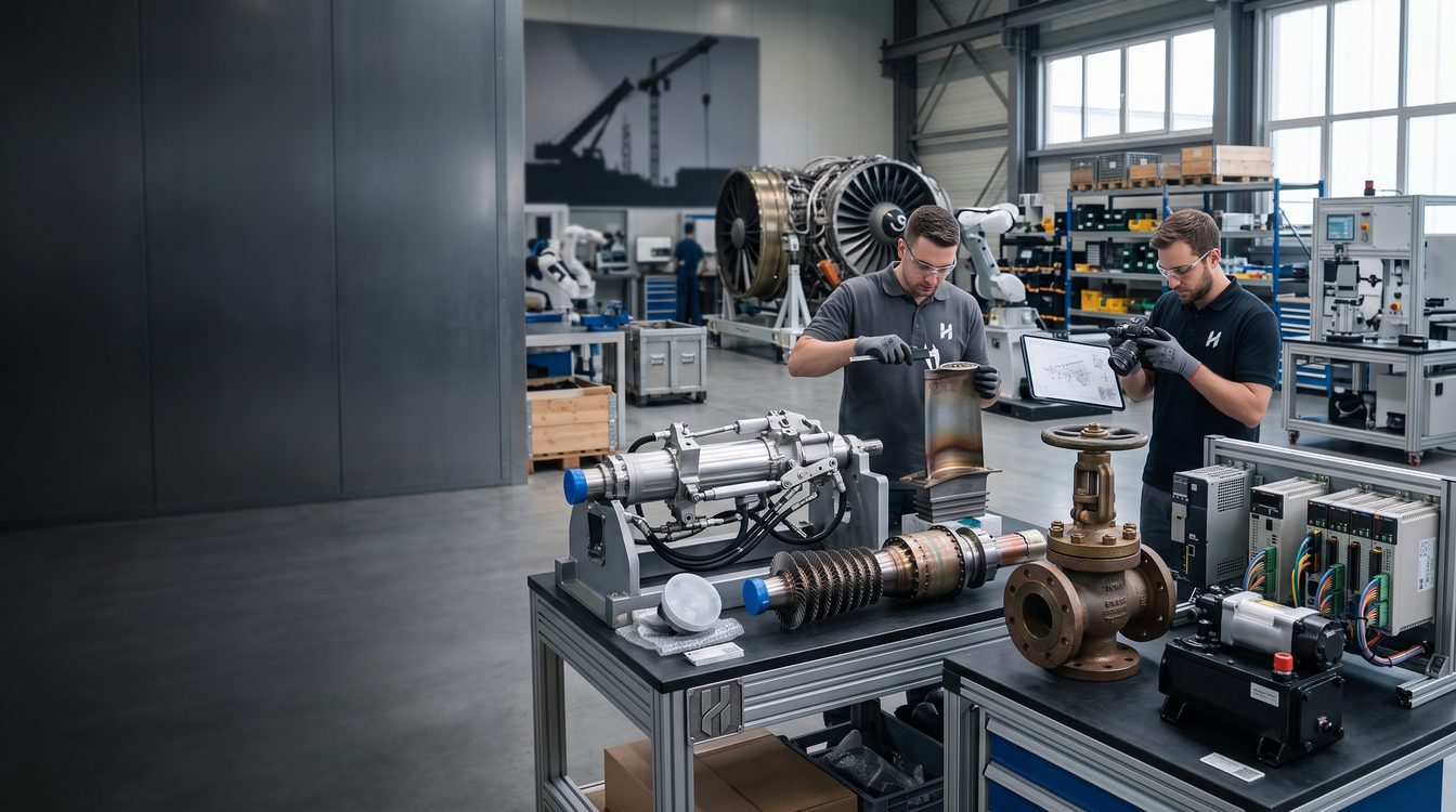 Haubot engineers working in a manufacturing facility